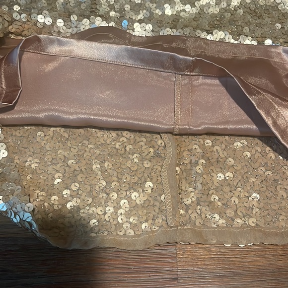 EUC Shelli‎ Segal Gold sequin pencil skirt - size 6 - Picture 9 of 11